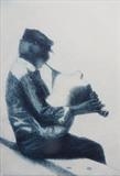 Gaida player, Mykonos, Greece 1 by keith hunter, Artist Print