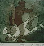 Melee by keith hunter, Artist Print, Aquatint