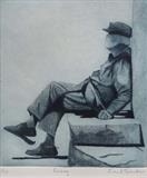 Resting by keith hunter, Artist Print, Etching and aquatint