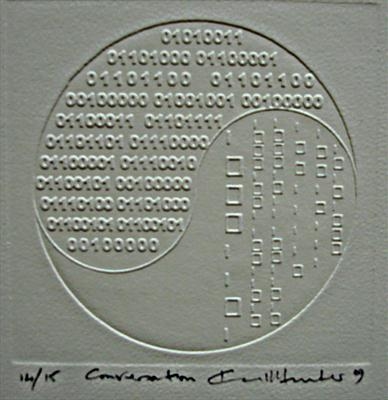 Conversation by keith hunter, Artist Book, Blind embossed