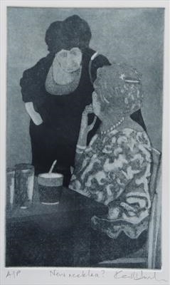 New necklace? by keith hunter, Artist Print
